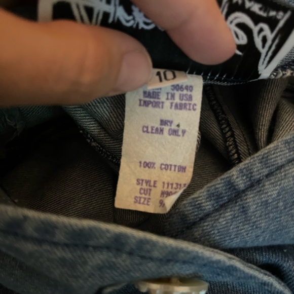 80s vintage denim dress with pearl buttons, Arrested by Jonathan Martini - Picture 3 of 8